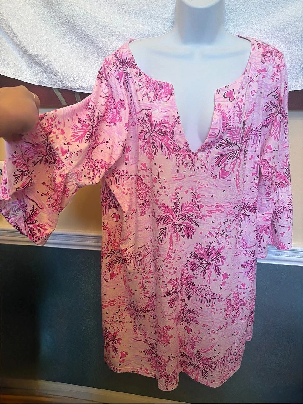 Lilly Pulitzer Floral Dress in Pink XXL Like New